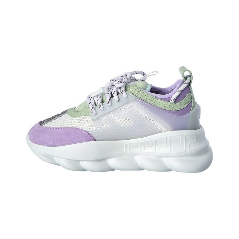Versace Chain Reaction Suede & Mesh Sneaker, Purple - Picture 2 of 5